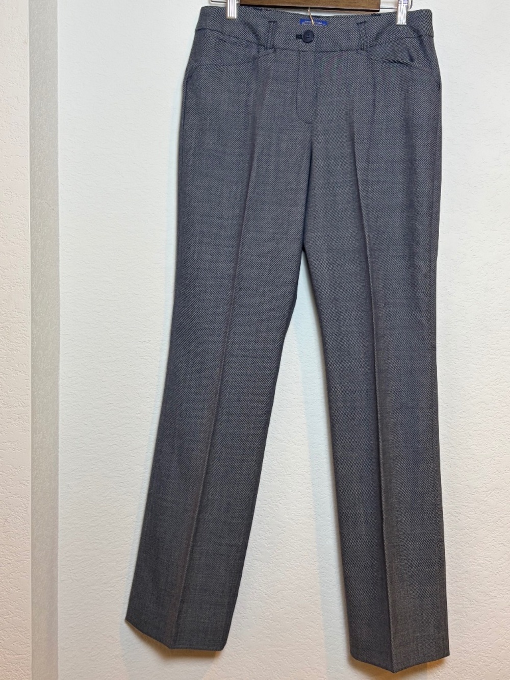 Pendleton Women’s Virgin Wool Gray Navy Twill Tailored Trousers Pants Size 6 - Picture 2 of 12